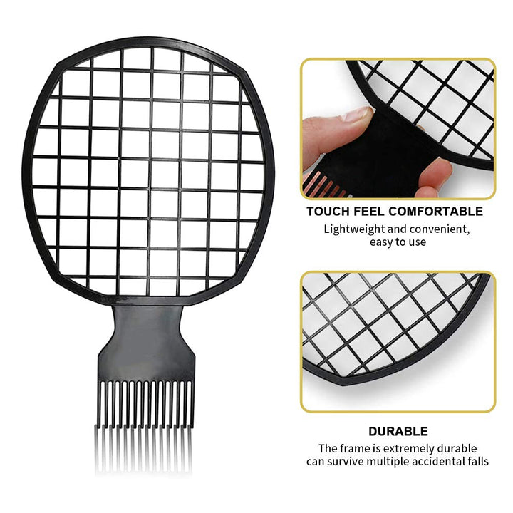 Twist Hair Coils Comb Tool, Afro Pick Hair Curl Sponge Brush (Black)