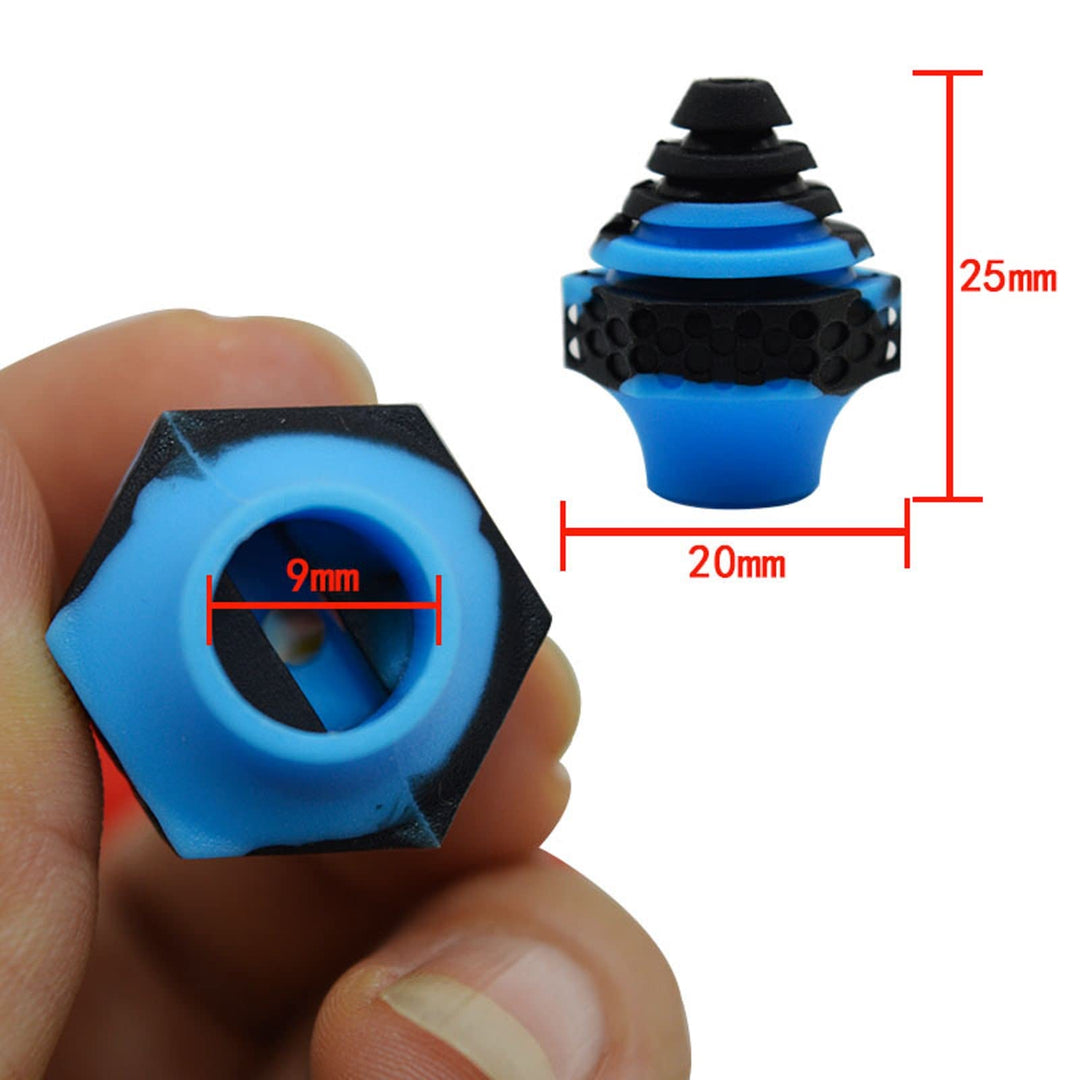 5PCS Silicone Pen Adapter Round & Flat Tips Heat-Resistant Adapter for Water Glass Tube
