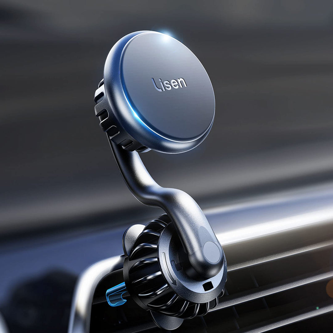 Magnetic Phone Holder for Car Mount Adjustable Phone Magnet for Car Enjoy Never Blocking Universal Air Vent Magnetic Car Cell Phone Holder Mount Fit for All 4”-13” Tablets & Smartphones
