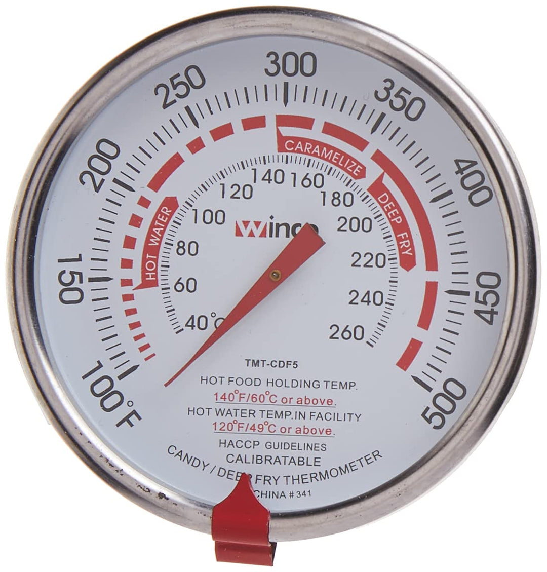 - TMT-CDF5 3-Inch Dial Deep Fry/Candy Thermometer with 12-Inch Probe
