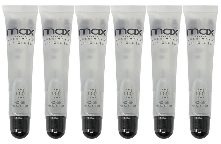 (6Pack) MAX Makeup Lip Polish HONEY Clear Gloss