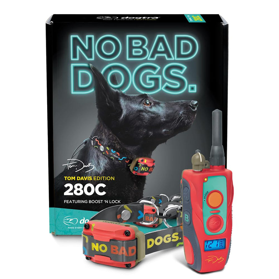 E-Collar Tom Davis 280C ecollar Dog Training Collar with Remote for Dogs Rechargeable Waterproof Boost N’ Bungee 1/2-Mile Range No Bad Dogs