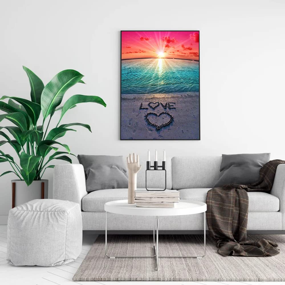 Diamond Painting Mountain Kit,Diamond Art Kits for Adults Sunset Full Round Drill Large Size(16x20 inch),Abstract Scenery Paint with Diamonds Crystal Gem for Gift,Wall Decor