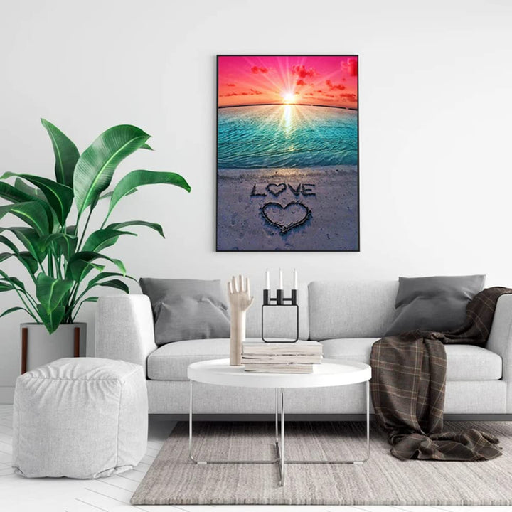 Diamond Painting Mountain Kit,Diamond Art Kits for Adults Sunset Full Round Drill Large Size(16x20 inch),Abstract Scenery Paint with Diamonds Crystal Gem for Gift,Wall Decor