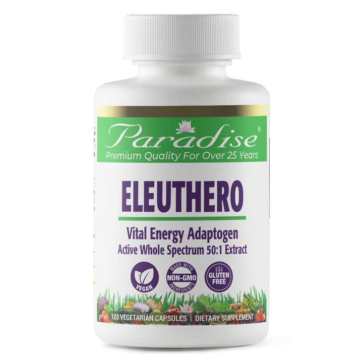 Eleuthero Root Extract, Adaptogen Supplement, Super Potent, Ultra Pure, Vegan, Non GMO, 120 Vegetarian Capsules