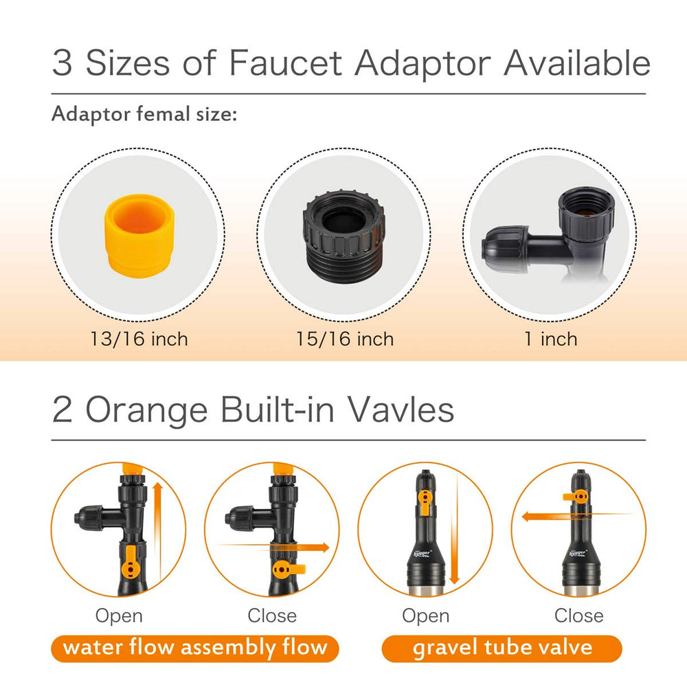 Plastic Aquarium Water Changer Replacement Parts, Faucet Nozzles Connectors (Plastic)