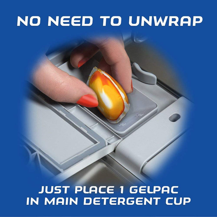 All in 1 Gelpacs Orange, Dishwasher Detergent Tablets 84 count