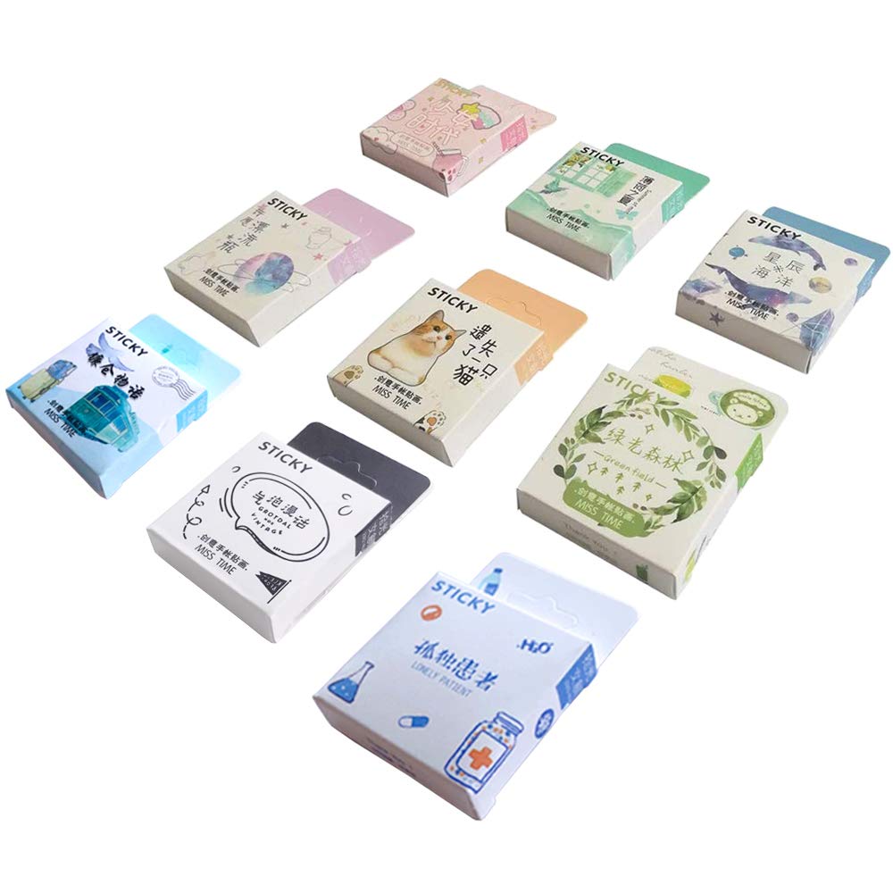 Kawaii Sticker Set for Teens/Grils Waterproof Vinyl Stickers (6 Set, 400 Pieces)