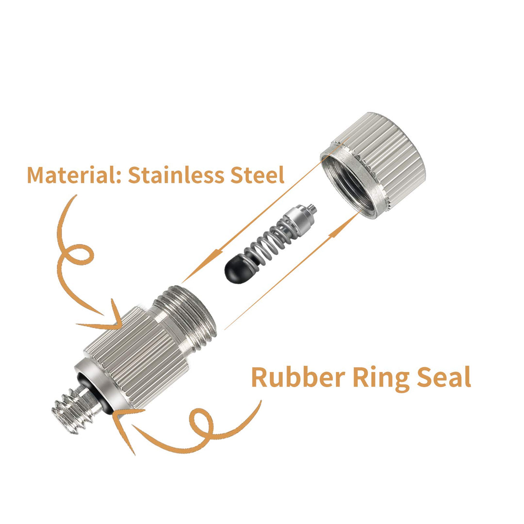 High Pressure Misting Nozzles for Outdoor Cooling System Outdoor Cooling Nozzle, UNC 10/24 Stainless Steel Misting Nozzles 0.012 Orifice (0.3mm), Silver Tone,30 Pcs