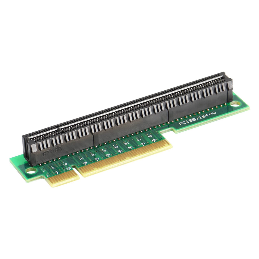 90 Degree PCI-E 8X Male to 16X Female Riser Adapter for 1U 2U Support Graphics Card, Network Card