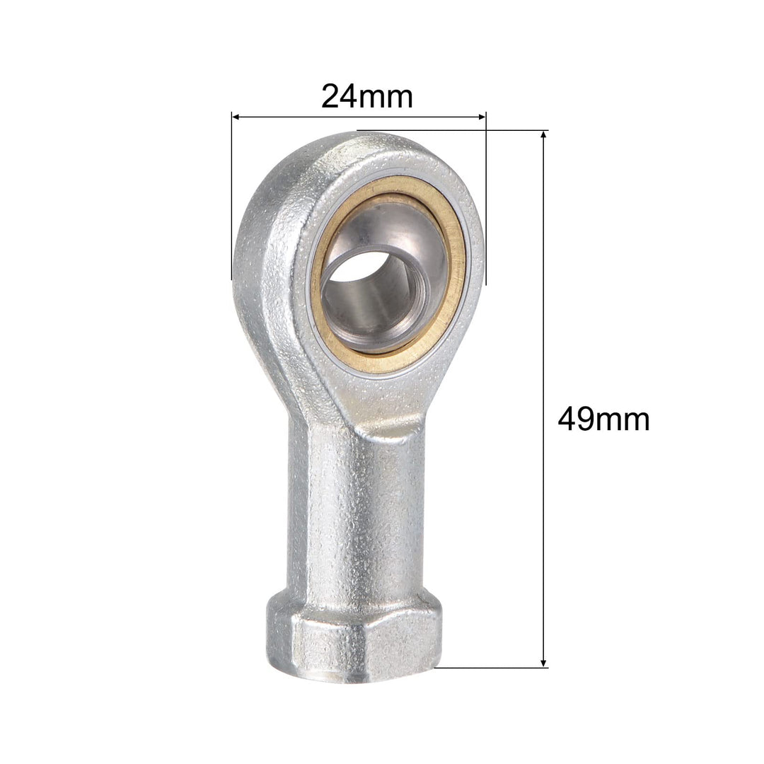 2pcs SI8TK PHSA8 Spherical Rod End Bearing 8mm Bore Self-Lubricated Joint Bearing M8x1.25 Right Hand Female Thread Connector