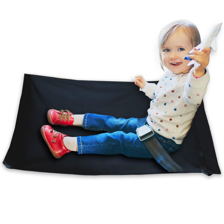 Airplane Footrest,Travel Toddler Bed,Portable Toddler Bed for Travel,Travel Foot Rest for Airplane Flights,Toddler Airplane Bed,Airplane Seat Extender for Kids(Black)
