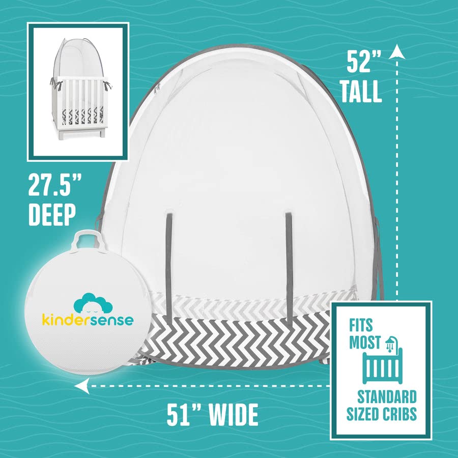 ® - Premium Baby Safety Crib Tent - Toddler Crib Topper to Keep Baby from Climbing Out - See Through Mesh Crib Net - Mosquito Net - Pop-Up Crib Tent Canopy to Keep Infant in