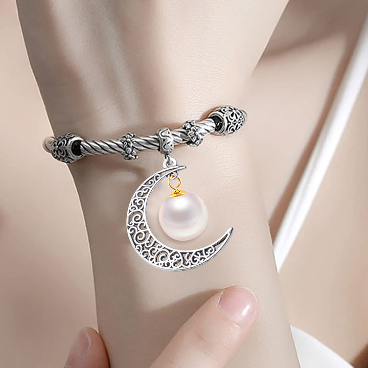40pcs Hollow Moon Charms Crescent Moon Pendants Celestial Charms Crafts Supplies for DIY Bracelet Necklace Jewelry Making Accessory