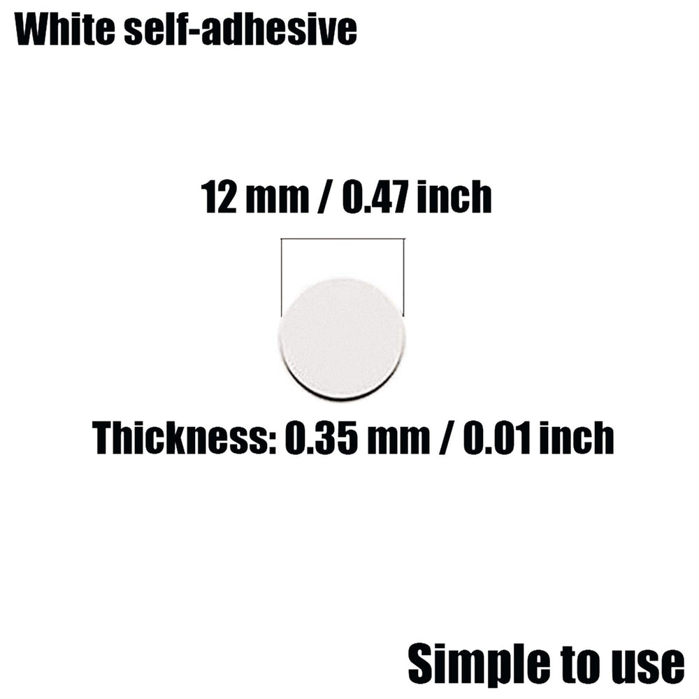 Self-Adhesive Screw Hole Stickers,2-Table 140 in 1 Self-Adhesive Screw Covers Caps Dustproof Sticker 12mm White