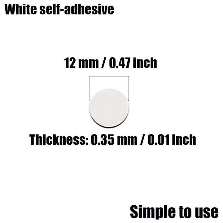Self-Adhesive Screw Hole Stickers,2-Table 140 in 1 Self-Adhesive Screw Covers Caps Dustproof Sticker 12mm White
