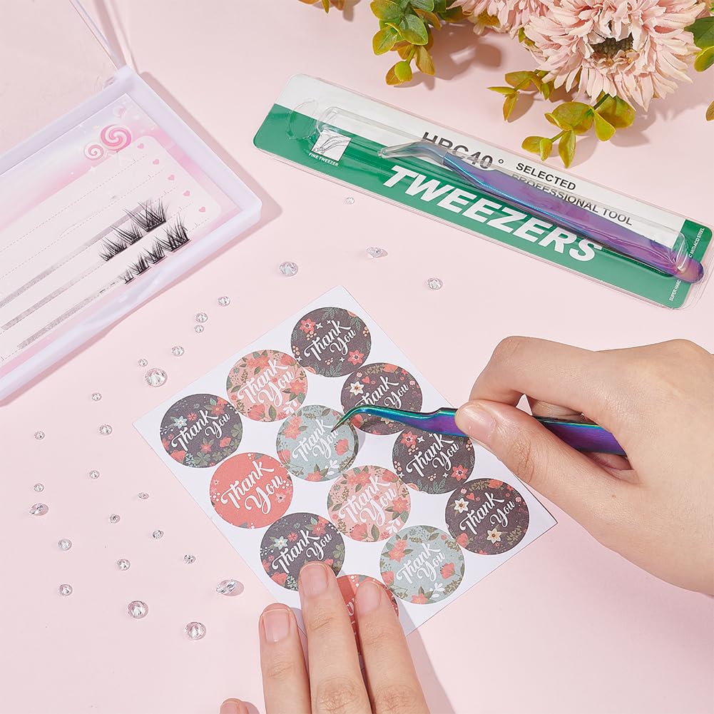 2pcs Stainless Steel Curved Pointed Craft Tweezer Rainbow Sticker Picking Tool Tweezer for DIY Craft Precision Tweezers Jewelry Making Electronics and Laboratory Works 12.1x0.95cm