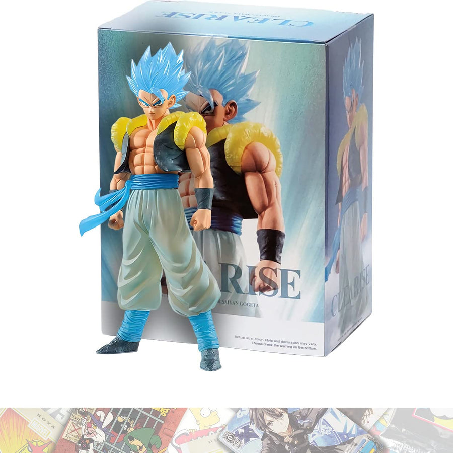 BANPRESTO Super Saiyan God SS Gogeta: 20cm Clearise Statue Figurine Bundle with 1 D.B. Theme Compatible Trading Card (18209)
