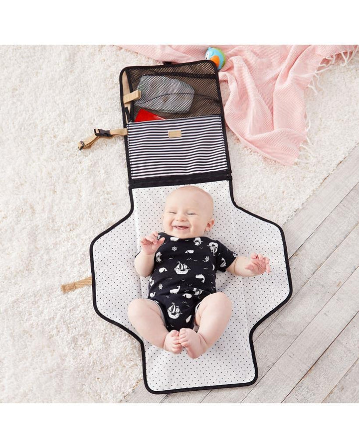 Portable Baby Changing Pad, Pronto, Black & White Stripe