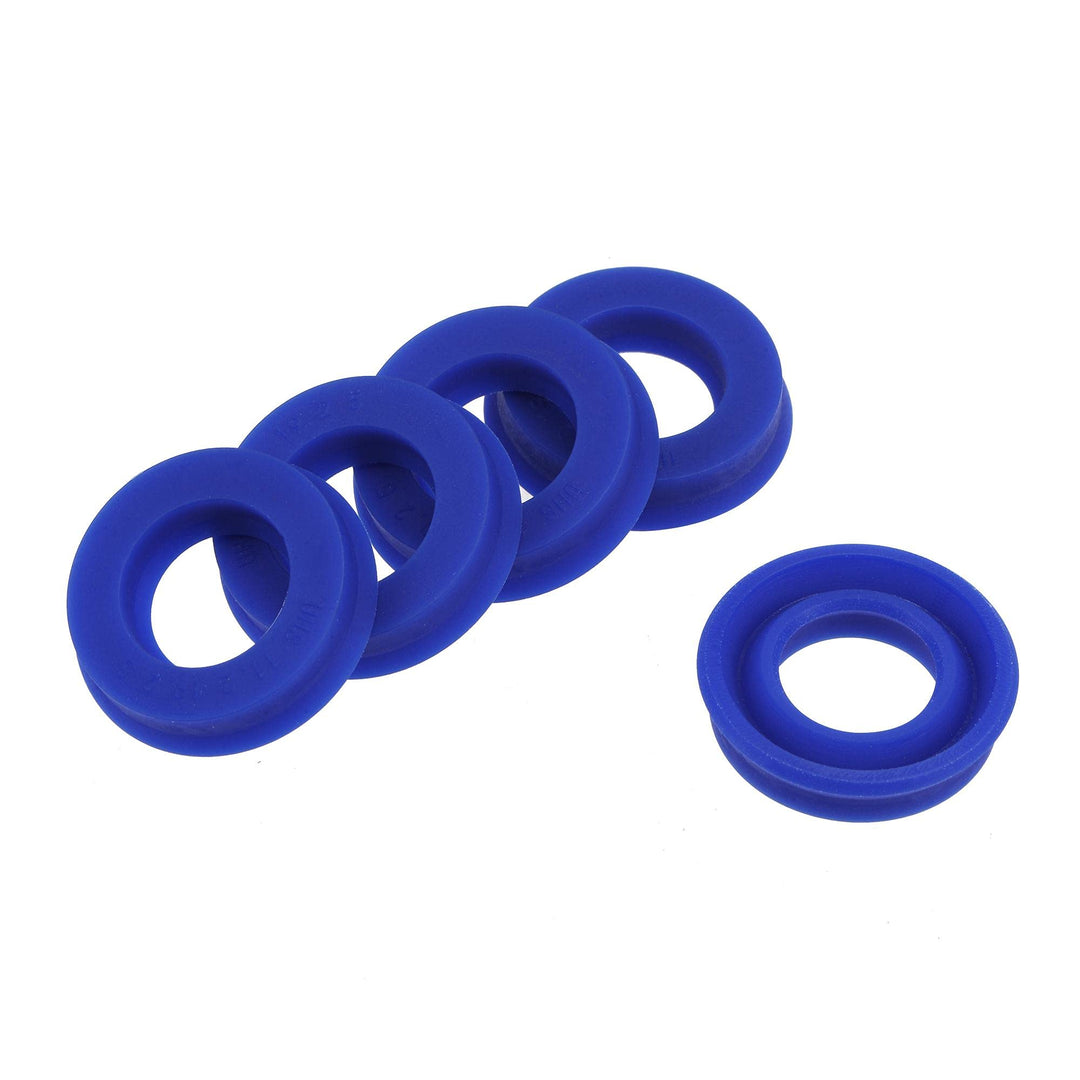 UHS Radial Shaft Seal 11.2mm ID x 19.2mm OD x 5mm Width PU Oil Seal, Blue Pack of 5