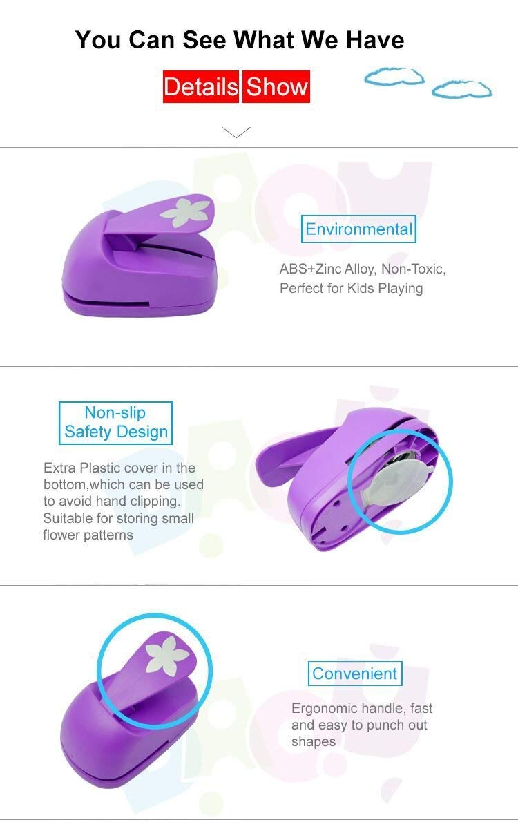 Craft Lever Punch 3 inch Circle Punch DIY Handmade Paper Punch(3 inch White Circle)