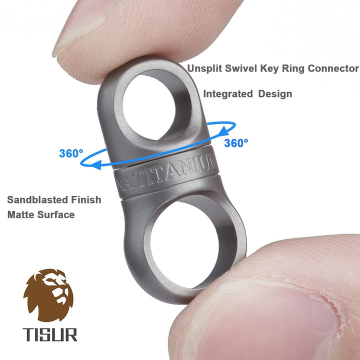 Titanium Key Chain Rings, 360° Swivel Keychain Connector, Small Keychain Accessories For Car Keys/Men