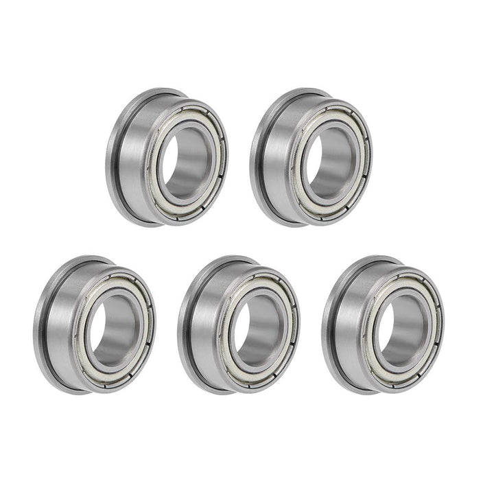 F63800ZZ Flange Ball Bearing 10x19x7mm Shielded Chrome Bearings 5pcs