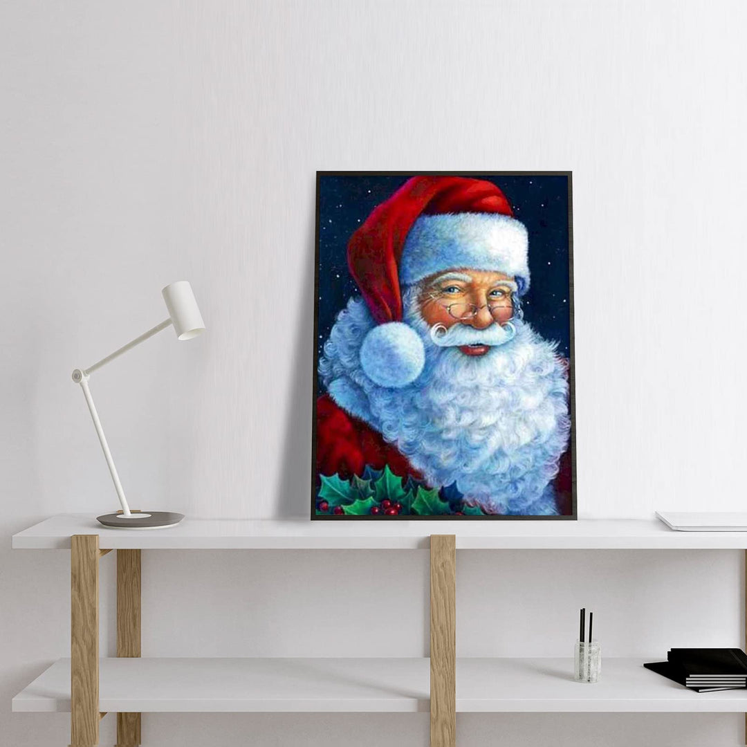 Christmas Diamond Art Painting Kit, Santa Claus Diamond Art Painting Kits for Adults Adults, Round Diamond Dots Art Painting Kits, Full Drill Diamond Art Painting 12x16 Inch/30x40cm