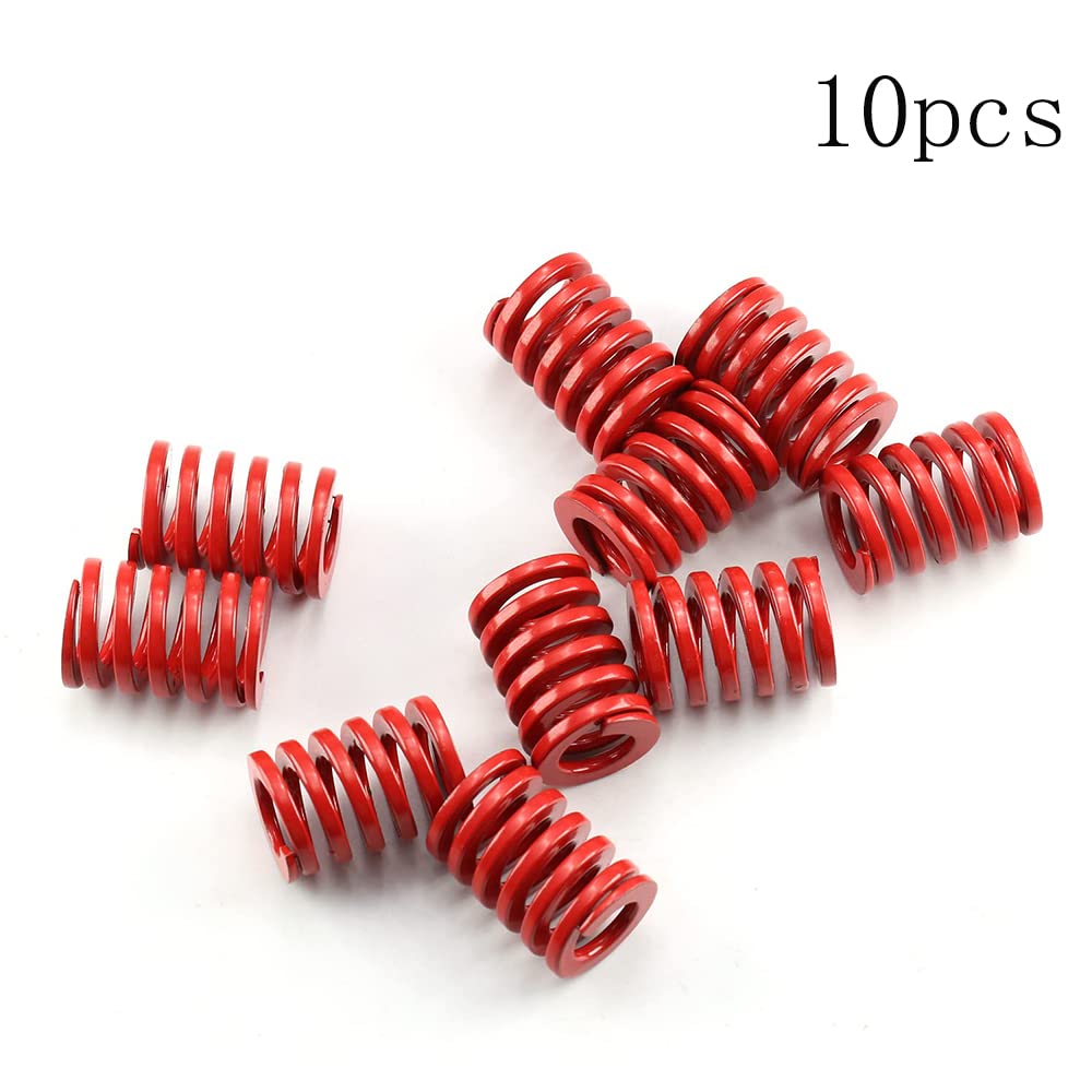 3D Printer Die Spring 14mm OD 20mm Long Load Compression Mould Die Spring for Mechanical Equipment Accessories Red 10PCS