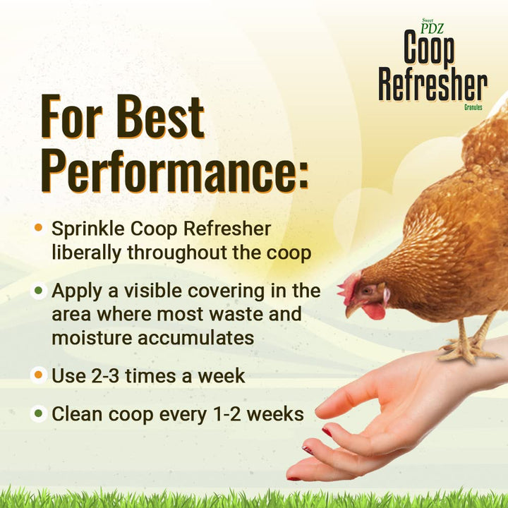 - Coop Refresher - Zeolite Odor Eliminator - Essential Chicken Coop Accessory - 10 lbs