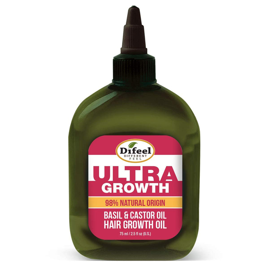 Ultra Growth 98% Natural Basil & Castor Hair Growth Oil, 2.5 Fluid Ounce