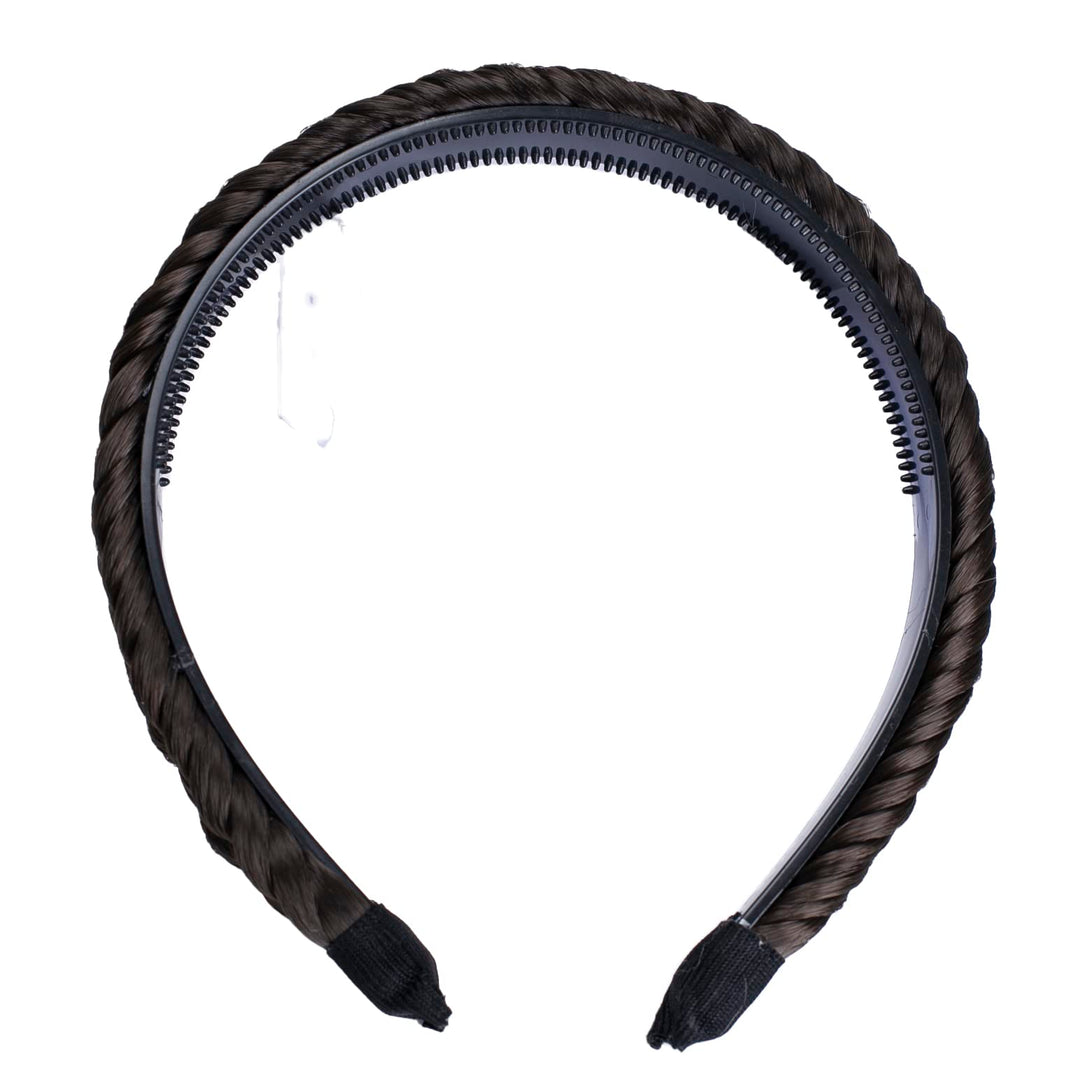 PRETTY Headband Plaited Braid Hair Band Hair Piece -BROWN BRUNETTE
