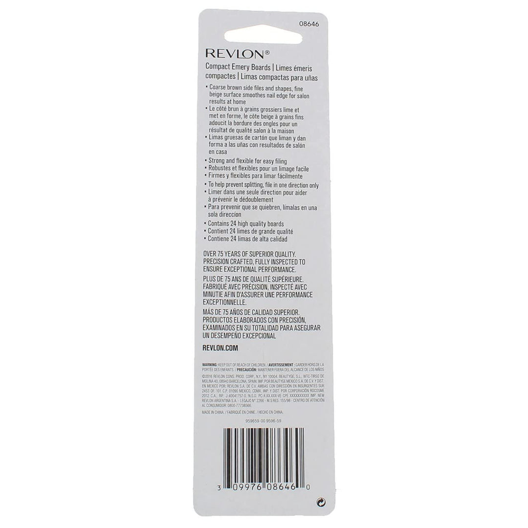 Revlon Beauty Tools Compact Emery Boards - 24 ct - 2 Pack