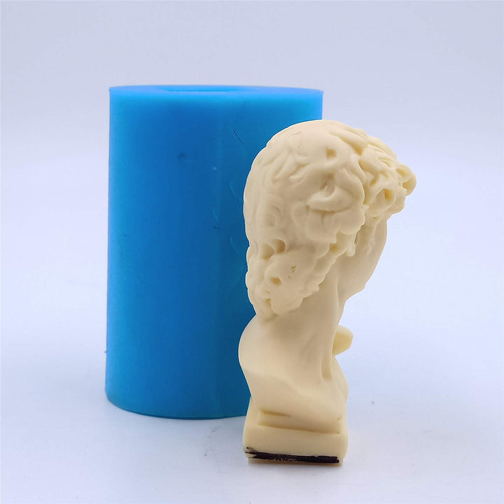 Mini David Figure Statue Silicone Soap Candle Mold Scented Wax Melt Mould Decorating Resin Crafts Silicone Molds Aroma Gypsum Moulds