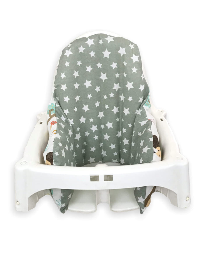 High Chair Cover for IKEA Antilop High Chair,Cotton Cover for Inflatable Cushion, Cushion Cover for High Chairs for Babies and Toddlers, High Chair Accessories, It is Only Cover! (Nature Green)