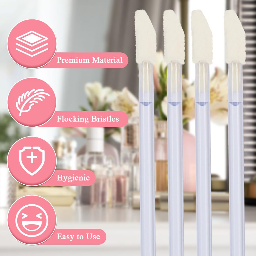 Disposable MakeUp Lip Brush Lipstick Gloss Wands Applicator Perfect Make Up Tool (100pcs clear)