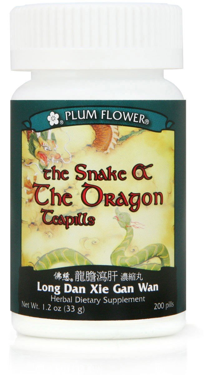 3 Pack of The Snake and the Dragon Teapills, Long Dan Xie Gan Wan, 3 x 200 Pills