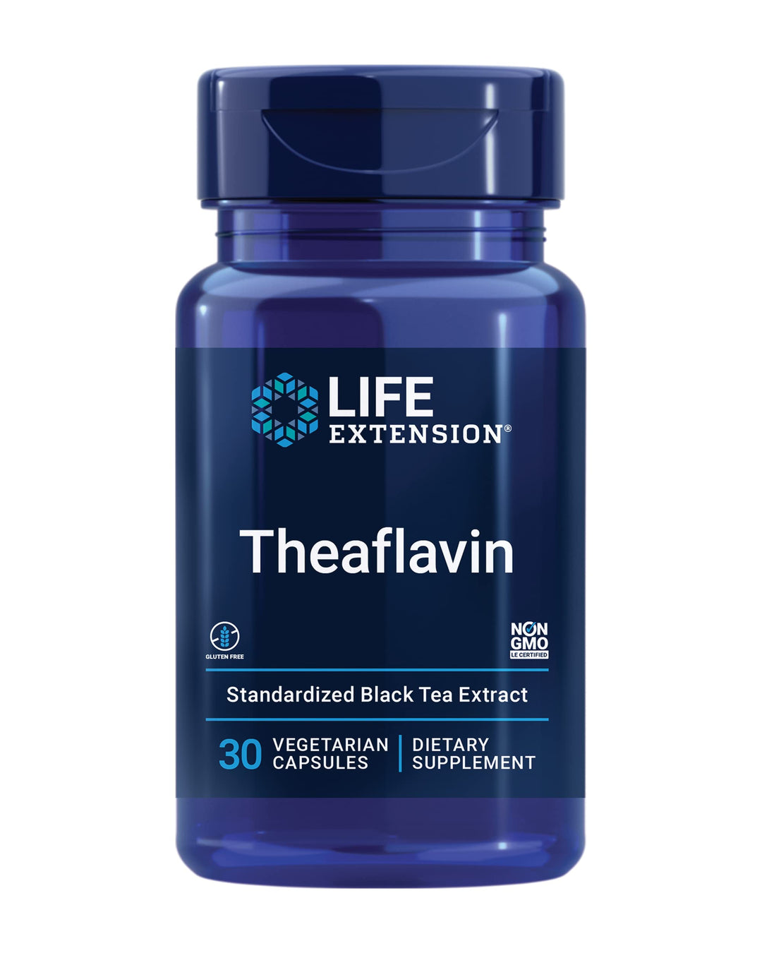 Theaflavin Standardized Extract – Tea Leaf Flavonoids, Arterial Health Support, Helps Maintain Already-Heathy Cholesterol – Gluten-Free, Non-GMO, Vegetarian – 30 Capsules