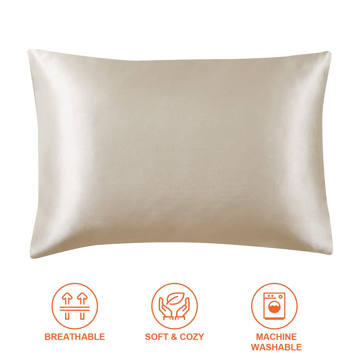 Satin Pillowcase Queen, Silk Pillowcases for Hair and Skin, Cooling Pillow case for Hot Sleepers