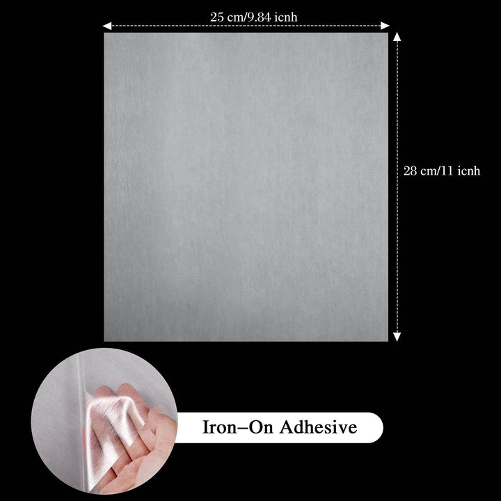 Iron on Adhesive Patch Double Sided Iron on Heat Adhesive Patch for Clothing Fusible Interfacing Fabric Lightweight Patches (20 Pieces, 11 x 9.8 Inch)