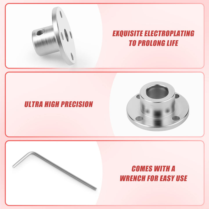 5PCS 8mm Flange Coupling, Motor Shaft Coupler, Flanged Shaft Mount, for DIY Handmade Model