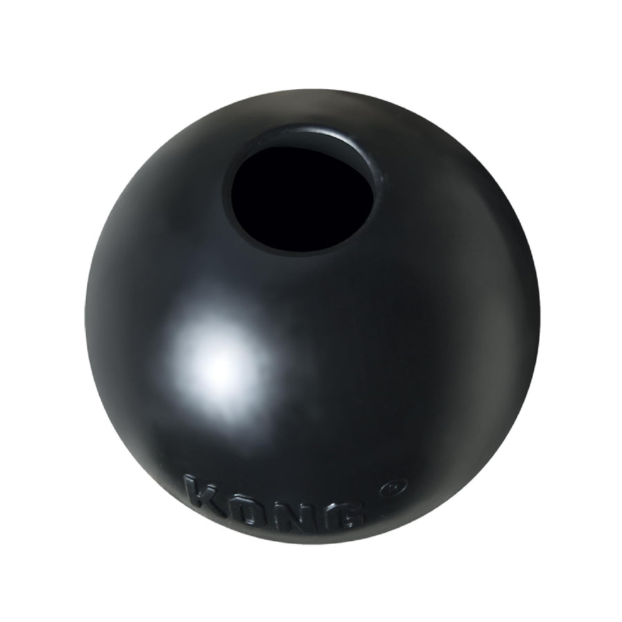 Extreme Ball with Hole - Fetch Toy - Durable Dog Toy for Training, Interactive Playtime & More - Natural Extreme Rubber Ball - Black - For Small Dogs