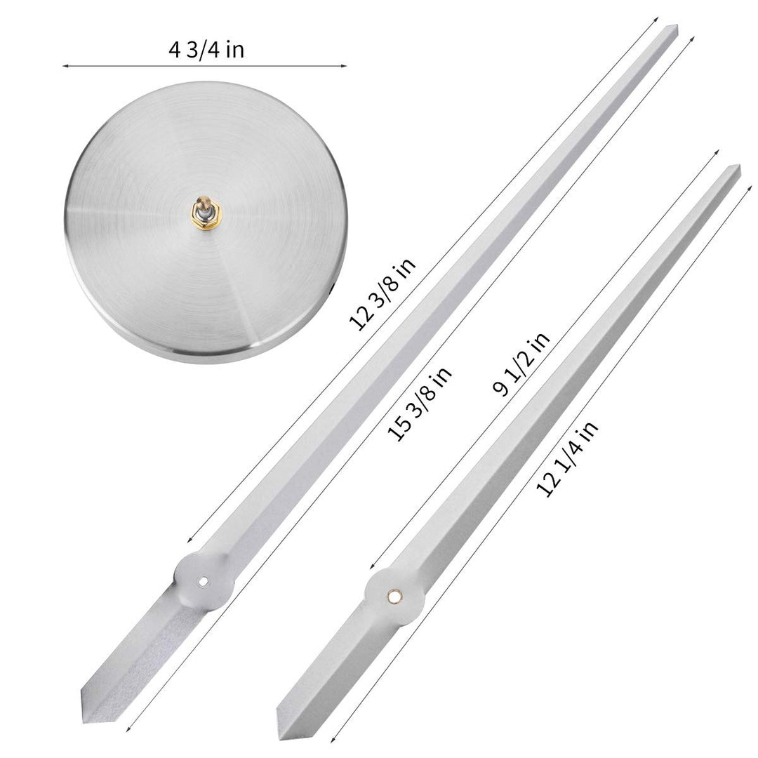 3D Clock Hands, DIY Large Clock Movement Mechanism with 12 Inch Long Spade Hand, 3D Wall Clocks Home Decor