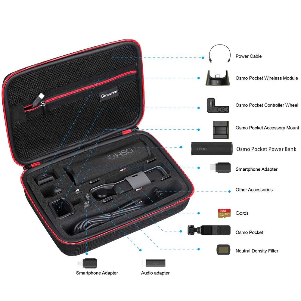 3.6 L Hard Carrying Case Compatible with DJI Osmo Pocket 2/Osmo Pocket - Fit for Osmo Pocket Charging Case