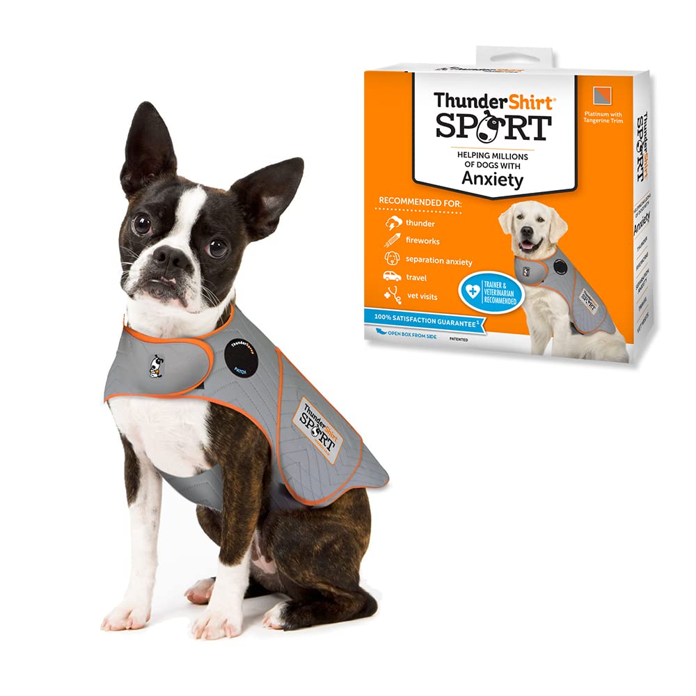 ThunderShirt for Dogs, X Small, Platinum Sport - Dog Anxiety Relief Calming Vest