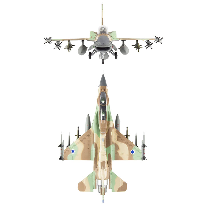 Fighter Jet Model 1:72 Scale Diecast Model Planes F-16I Storm Israeli Air Force Attack Falcon Fighter Model Planes Painted Diecast Military Airplane Model for Collection and Gift
