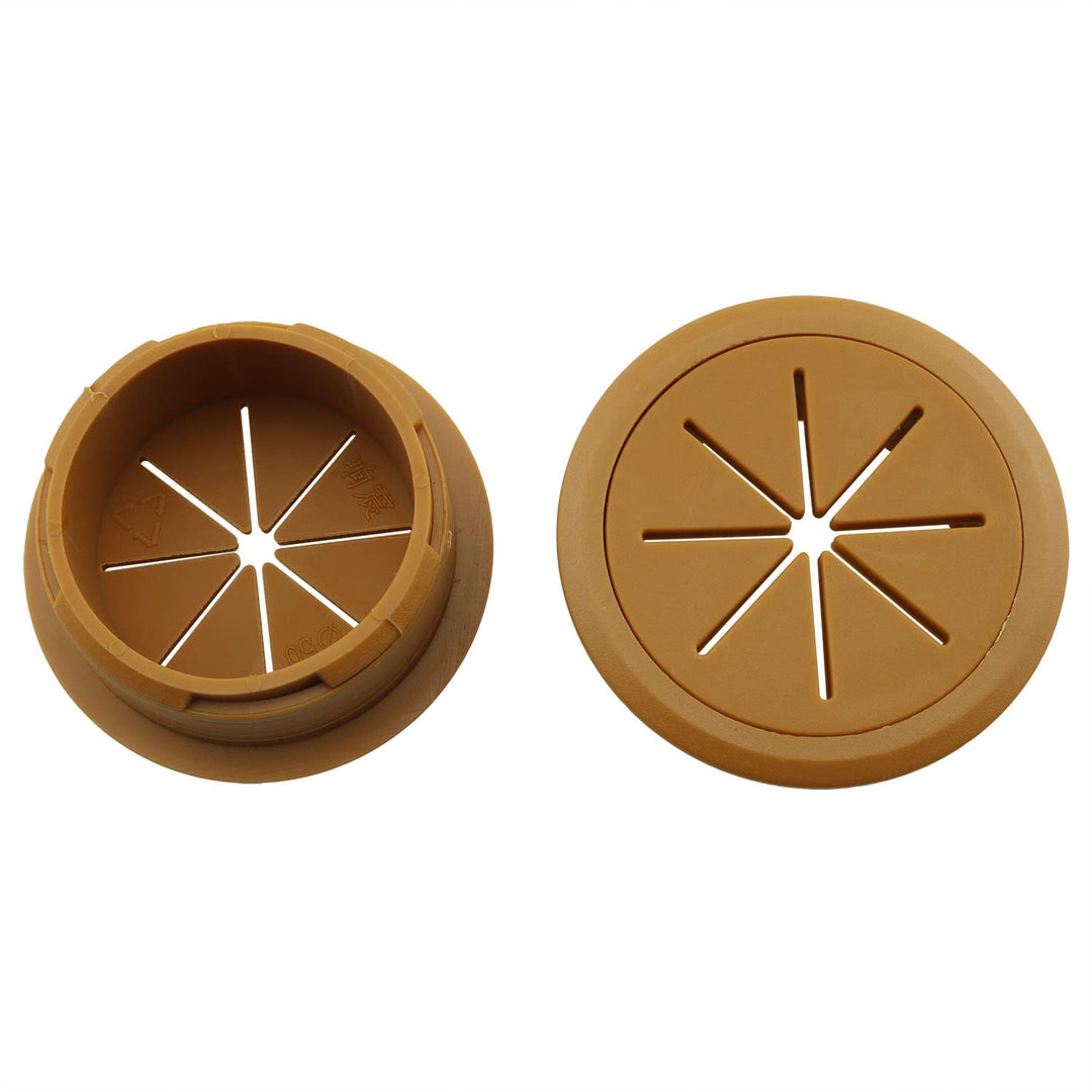 2PCS 50mm Flexible Wire Rubber Grommets, Desk Grommet, Cable Cord Grommet, Cable Hole Cover, for Office PC Desk Cable Cord Managing and Hiding Office PC Desktop Cable, Brown