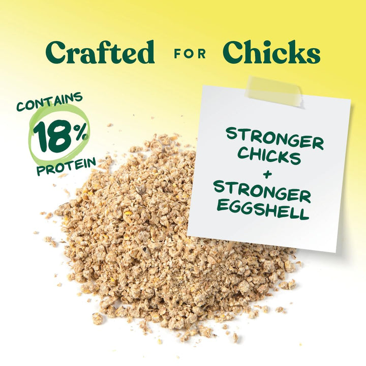 Chick Starter Grower, Medicated Chick Feed Crumble for Young Chickens, Formulated with Amprolium to Prevent Coccidiosis, 15 lbs