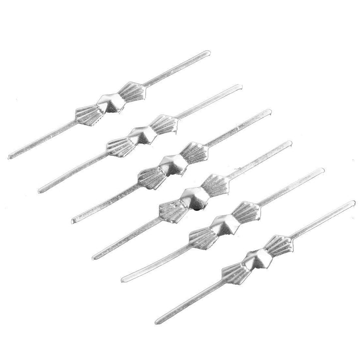 H&D 100pcs Chrome Bow Tie Clips Butterfly Clips for Fastening Crystals, Feng Shui, Chandelier Crystals, Lamp Crystals, Ceiling Light Crystals (30mm)