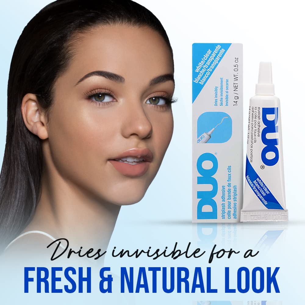 Ardell Duo® Clear Lash Adhesive, Versatile & Flawless Falsies All-Day Lash Fit Adhesive Simple & Convenient Eye Lash Adhesive with Gentle Formula (14 ML, Pack of 1)